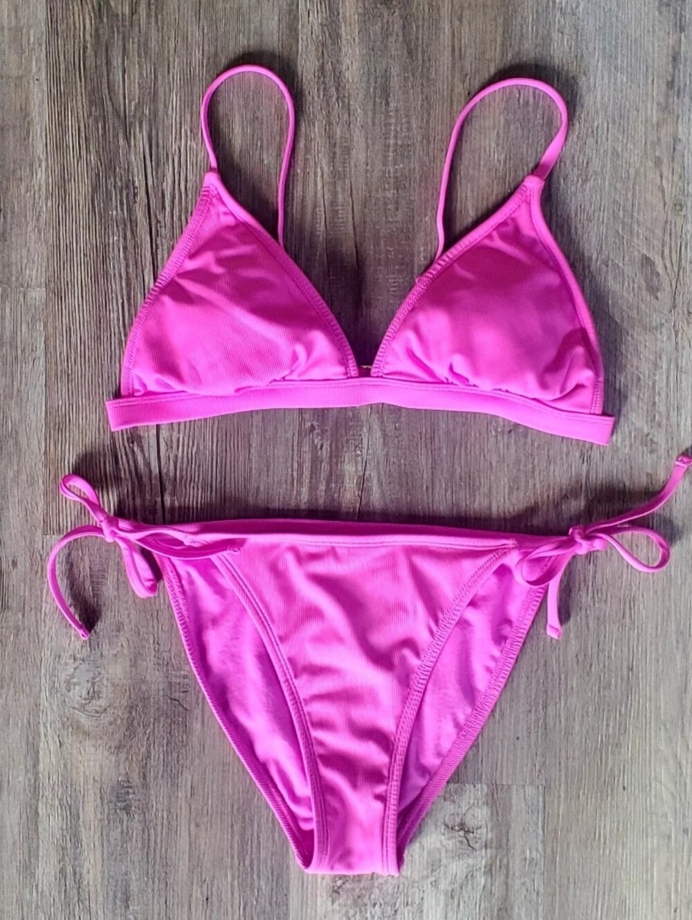 Shade & Shore Teal Strapless Bandeau Bikini with Front Knot